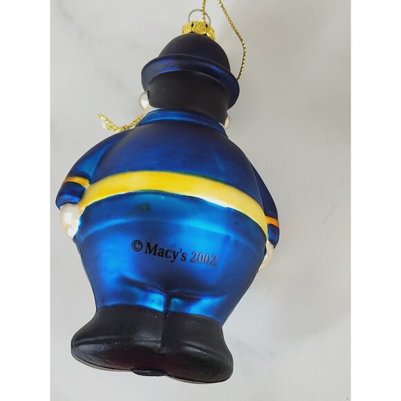 Christmas Blown Glass Ornaments Harold Cop Cowboy Santa Cable Car Pickle x5 Vtg - Picture 9 of 16